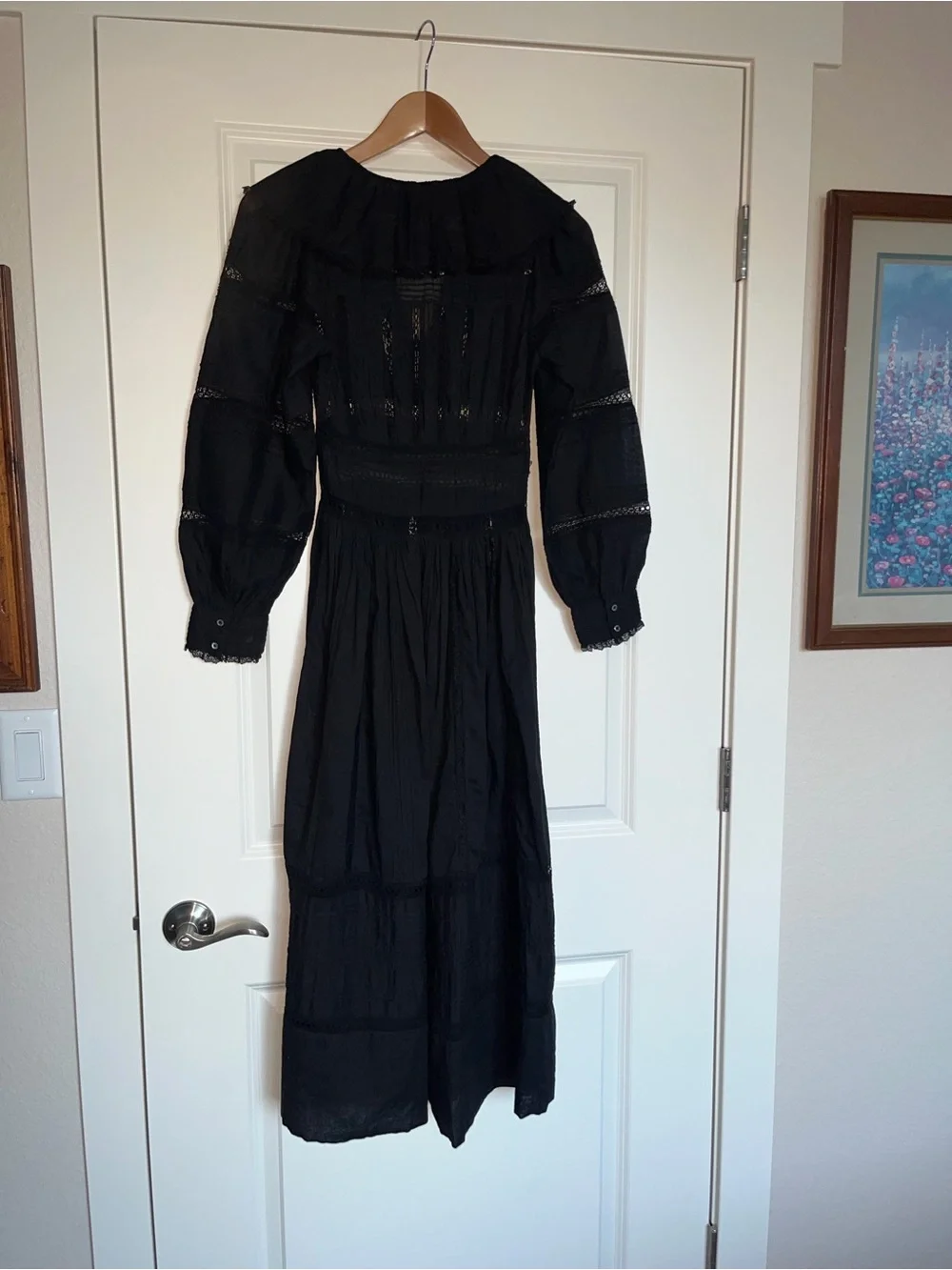 NWT XXS DÔEN Black Marla Dress